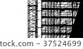 silhouette of scaffolding construction building 37524699