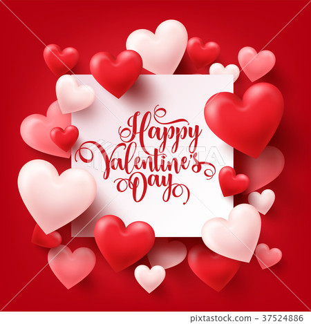 Valentines day abstract background. White, red - Stock Illustration ...