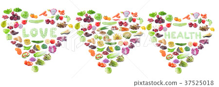 Fruit and Vegetable isolated on white  37525018
