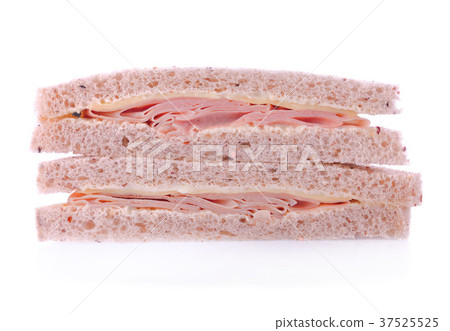 Homemade cheese sandwich for breakfast on white Homemade cheese sandwich for breakfast on white 37525525