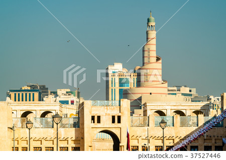 Skyline of Souq Waqif with Islamic Cultural Center 37527446