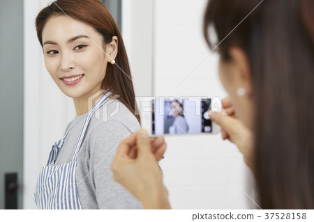 媽媽，女兒，生活，韓國人 37528158