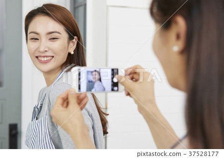 媽媽，女兒，生活，韓國人 37528177