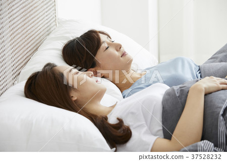 媽媽，女兒，生活，韓國人 37528232