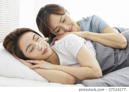 媽媽，女兒，生活，韓國人 37528277