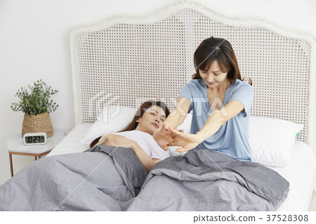 媽媽，女兒，生活，韓國人 37528308