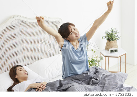 媽媽，女兒，生活，韓國人 37528323