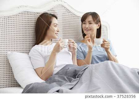 媽媽，女兒，生活，韓國人 37528356