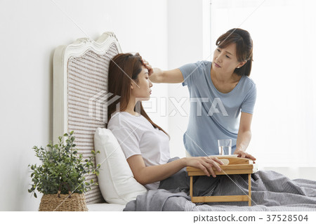 媽媽，女兒，生活，韓國人 37528504