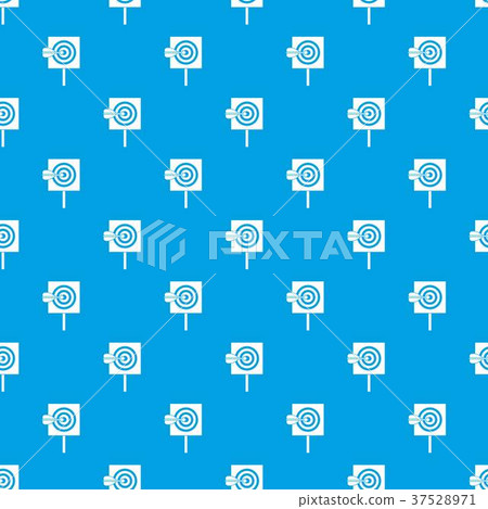 Arrow in the center of target pattern seamless blue 37528971