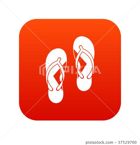 Flip flop sandals icon digital red Flip flop sandals icon digital red 37529700