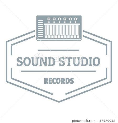 Sound studio logo, simple gray style-插圖素材 [37529938] - PIXTA圖庫