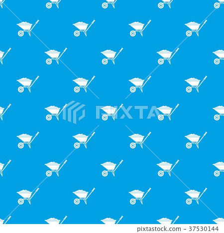 Wheelbarrow pattern seamless blue Wheelbarrow pattern seamless blue 37530144