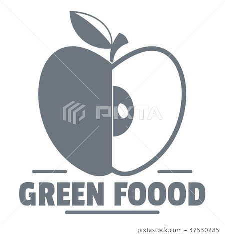 Green food logo, vintage style 37530285