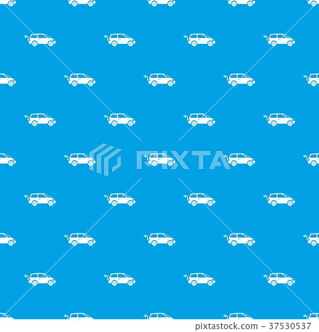 Electric car pattern seamless blue - Stock Illustration [37530537] - PIXTA