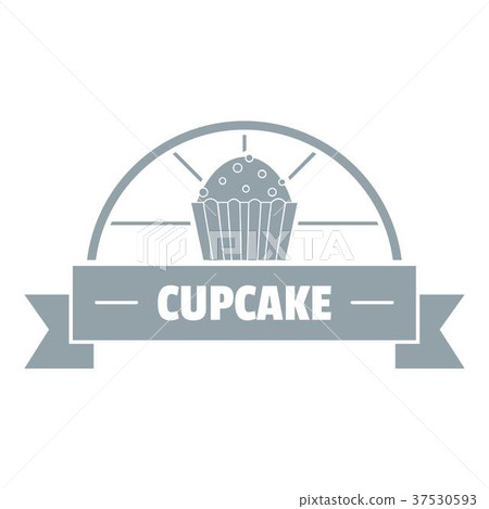 Cupcake logo, simple gray style Cupcake logo, simple gray style 37530593