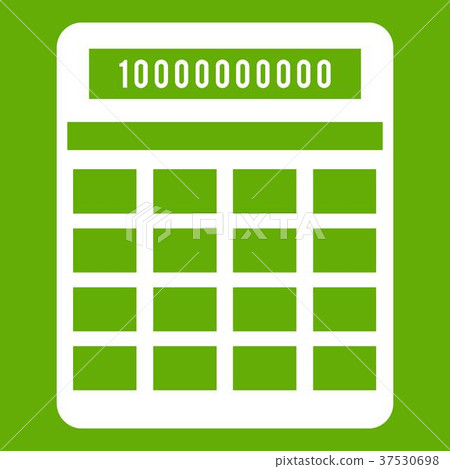 Calculator icon green 37530698