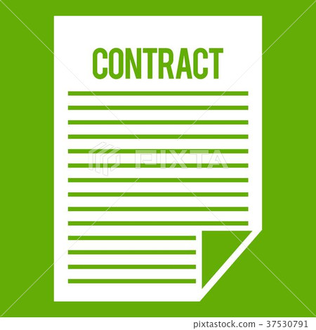 Contract icon green - Stock Illustration [37530791] - PIXTA