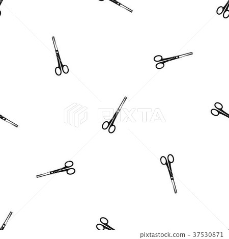 Steel scissors pattern seamless black 37530871