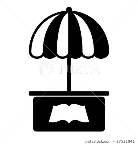 City stall icon, simple black style 37531041