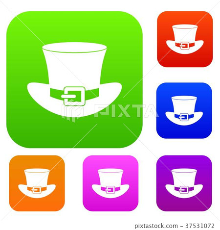 Top hat with buckle set color collection 37531072