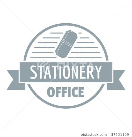 Eraser logo, simple gray style 37531109