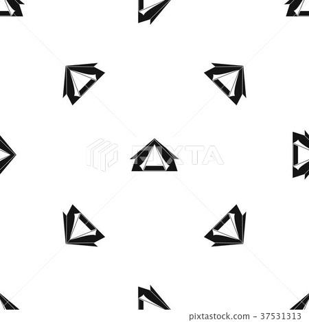 Tourist tent pattern seamless black 37531313