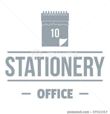 Office stationery logo, simple gray style Office stationery logo, simple gray style 37531357