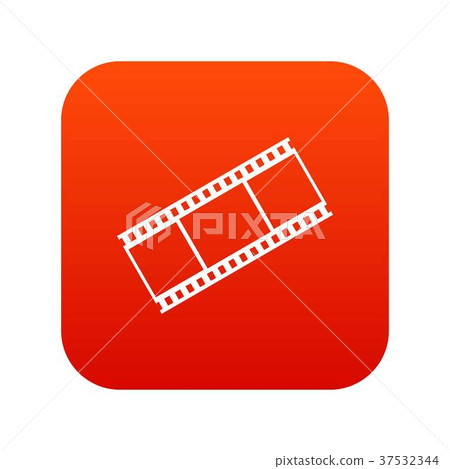 Film with frames icon digital red Film with frames icon digital red 37532344