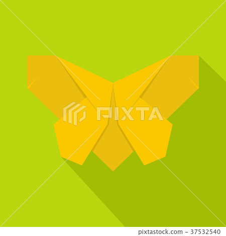 Origami butterfly icon, flat style Origami butterfly icon, flat style 37532540