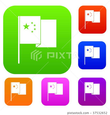 China flag set color collection 37532652