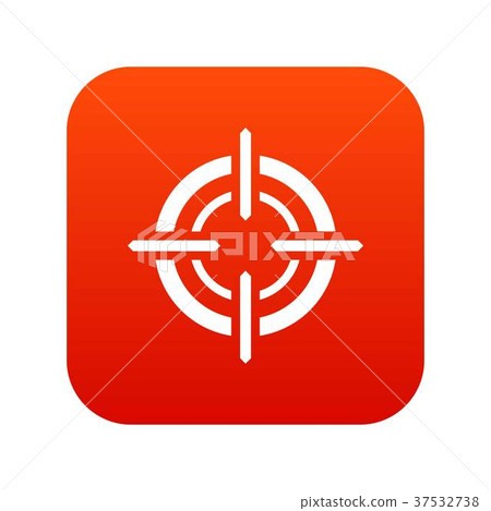 Target icon digital red - Stock Illustration [37532738] - PIXTA