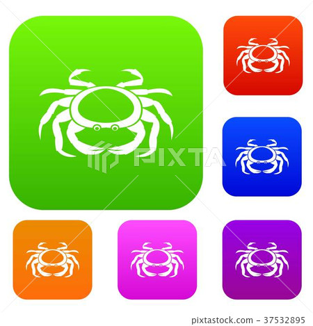 Seafood crab set color collection Seafood crab set color collection 37532895