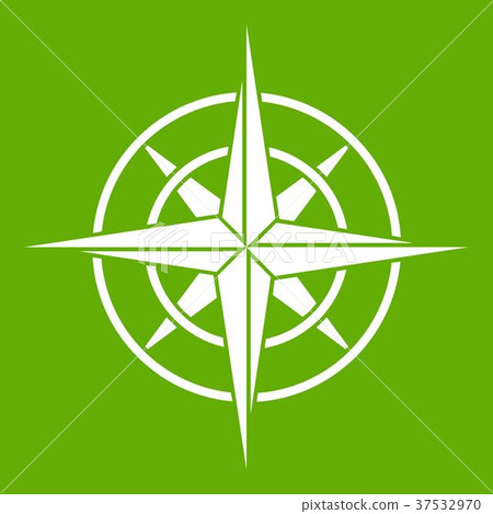 Ancient compass icon green Ancient compass icon green 37532970