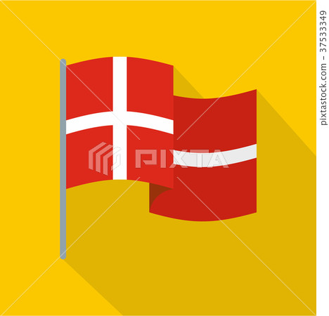 Holland flag icon, flat style 37533349