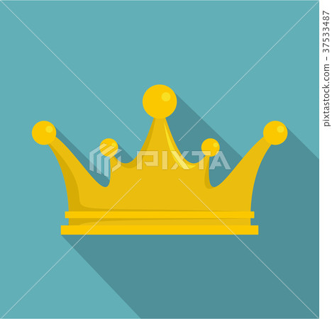 Crown icon, flat style - Stock Illustration [37533487] - PIXTA