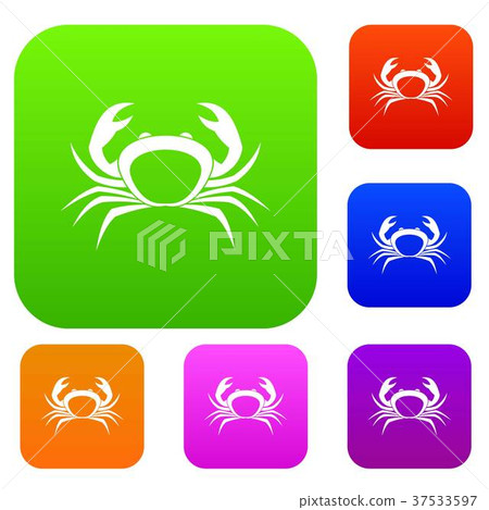 Crab set color collection 37533597