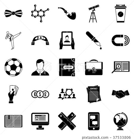 Classman icons set, simple style Classman icons set, simple style 37533806