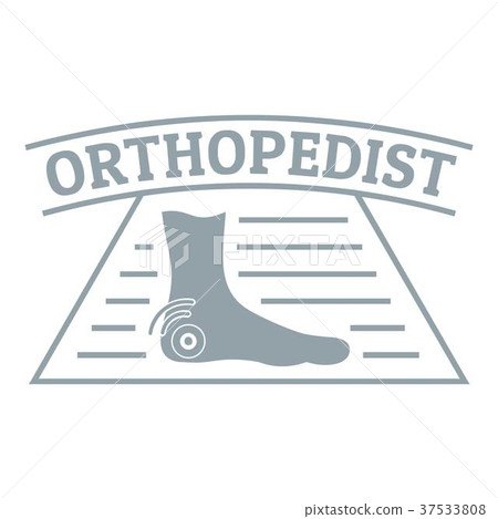 Leg orthopedic logo, simple gray style 37533808