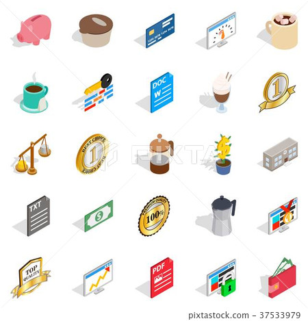 Business studio icons set, isometric style Business studio icons set, isometric style 37533979