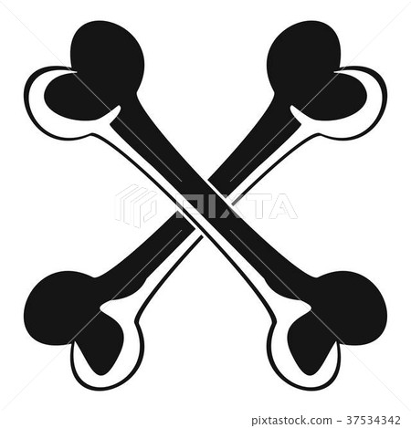 Bone icon, simple style 37534342