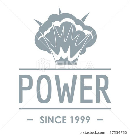 Powerful logo, simple gray style Powerful logo, simple gray style 37534760