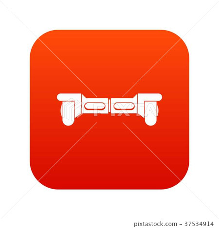 Electrical modern gyroboard icon digital red 37534914