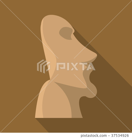 Easter island icon, flat style Easter island icon, flat style 37534926