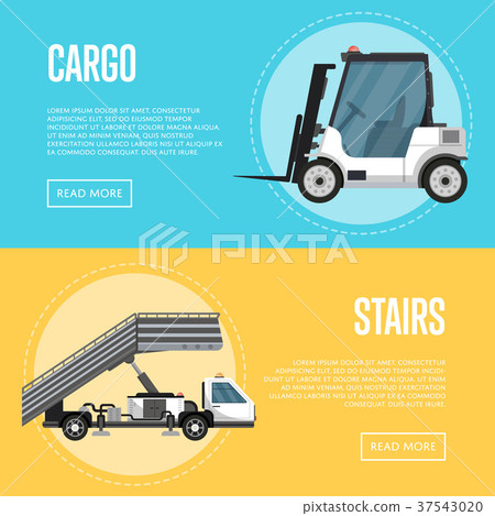 Passenger airport flyers with ground technics 37543020