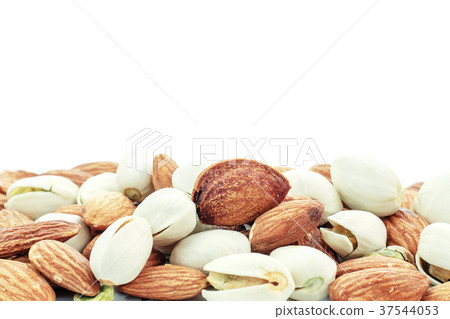 Almond with white background. Almond with white background. 37544053