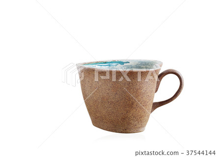 Old mug on white background. Old mug on white background. 37544144