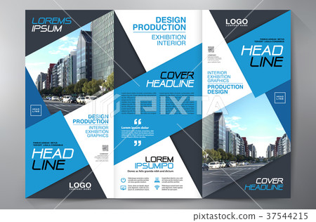 Brochure 3 fold flyer design a4 template. 37544215