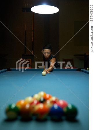 Playing billiard Playing billiard 37545902