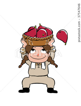 Fig farmer's mascot character 37547646